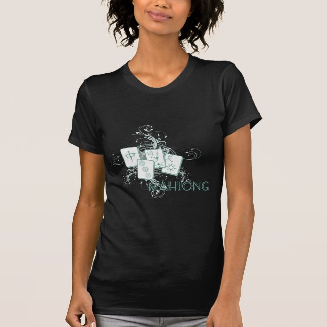 mahjong blue t shirt (Framsida)