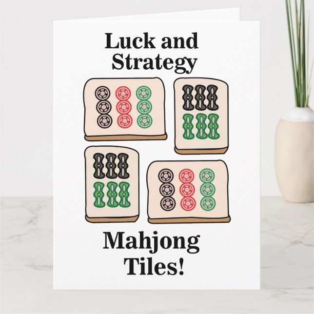 Mahjong-brick Lycka Strategi Spelare Fläktar Kort (Framsida)