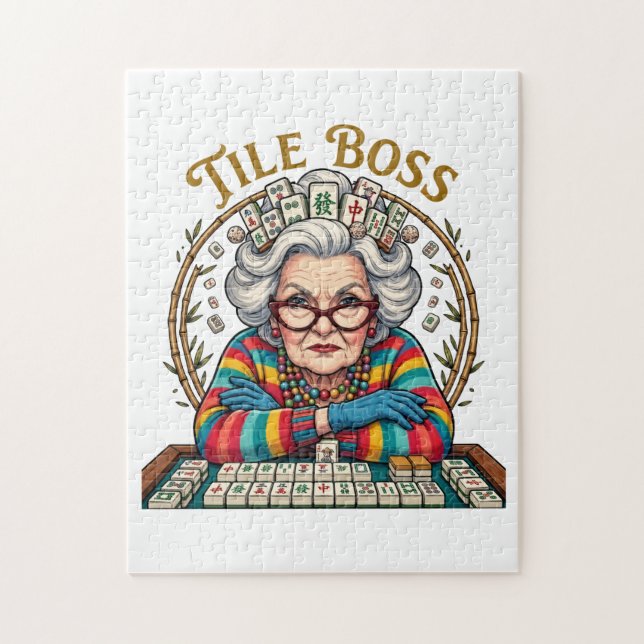 Mahjong-bricka Boss Pussel (Vertikal)