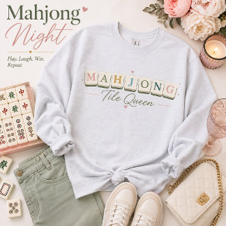 Mahjong-bricka Söt Drottning T Shirt
