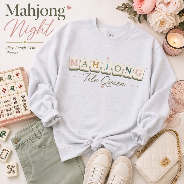 Mahjong-bricka Söt Drottning T Shirt (Skapare uppladdad)