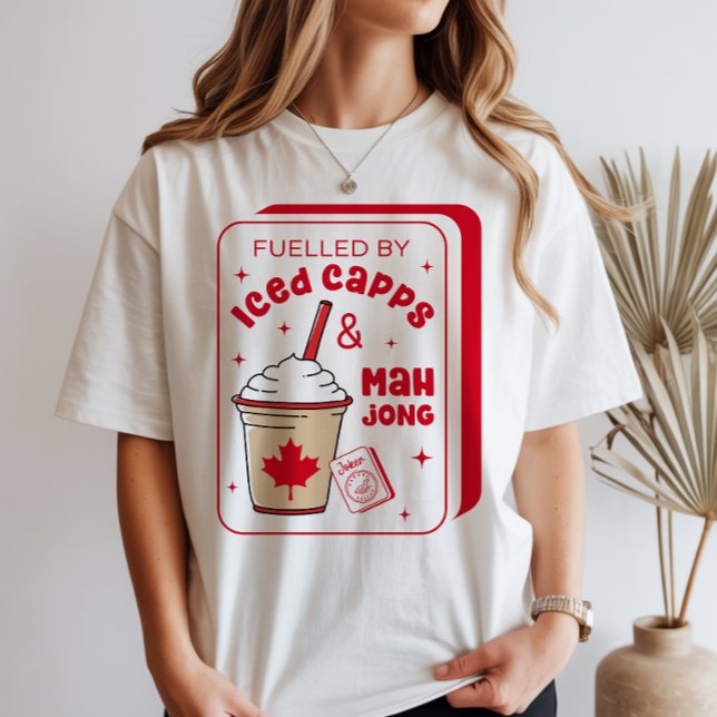 Mahjong Canadian Iced Coffee T-Shirt (Skapare uppladdad)