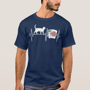 Mahjong Cat Lover Funny China Game for Mahjong P T Shirt