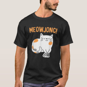 Mahjong Cat Player Board Game Mah Jongg China Soli T Shirt
