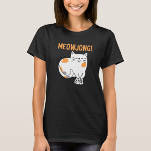 Mahjong Cat Player Board Game Mah Jongg China Soli T Shirt