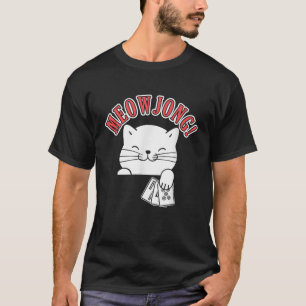Mahjong Cat Player China Board Game MahJongg Solit T Shirt