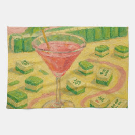 Mahjong Chic Målning Cocktail  Kökshandduk