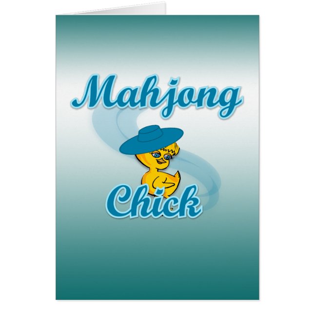 Mahjong Chick #3 Hälsningskort (Framsidan)