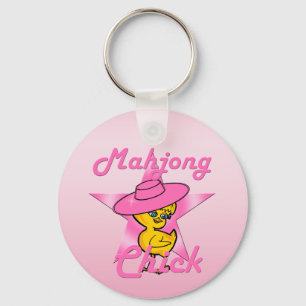 Mahjong Chick #8 Nyckelring