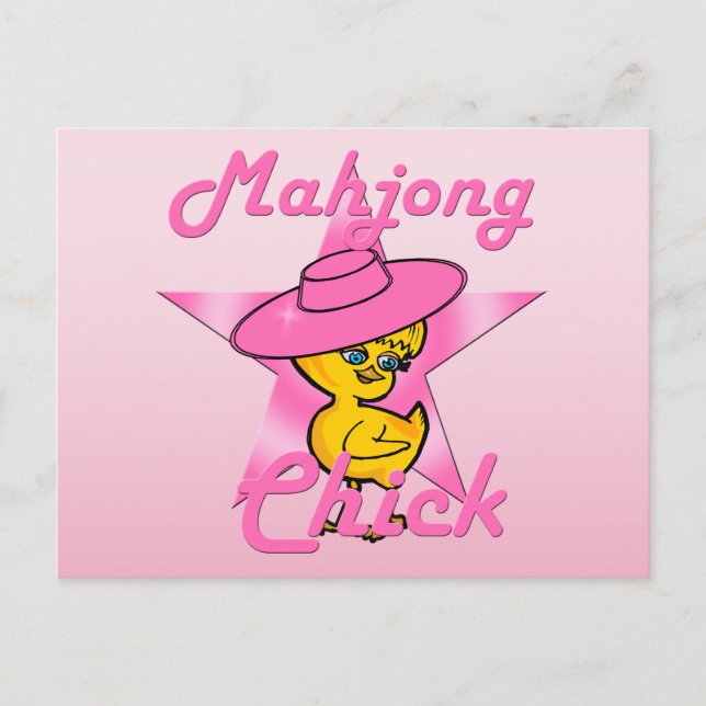 Mahjong Chick #8 Vykort (Framsida)