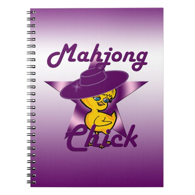 Mahjong Chick #9 Anteckningsbok Med Spiral (Framsidan)