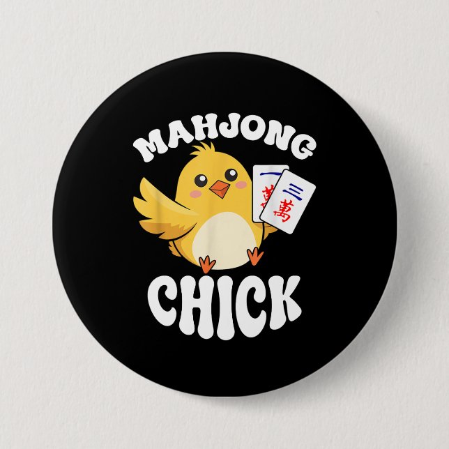 Mahjong Chick China Board Game Player Knapp (Framsida)