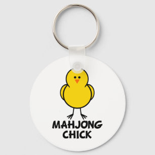 Mahjong chick nyckelring