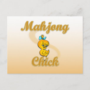 Mahjong Chick Vykort
