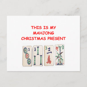 MAHJONG christmas Helg Vykort