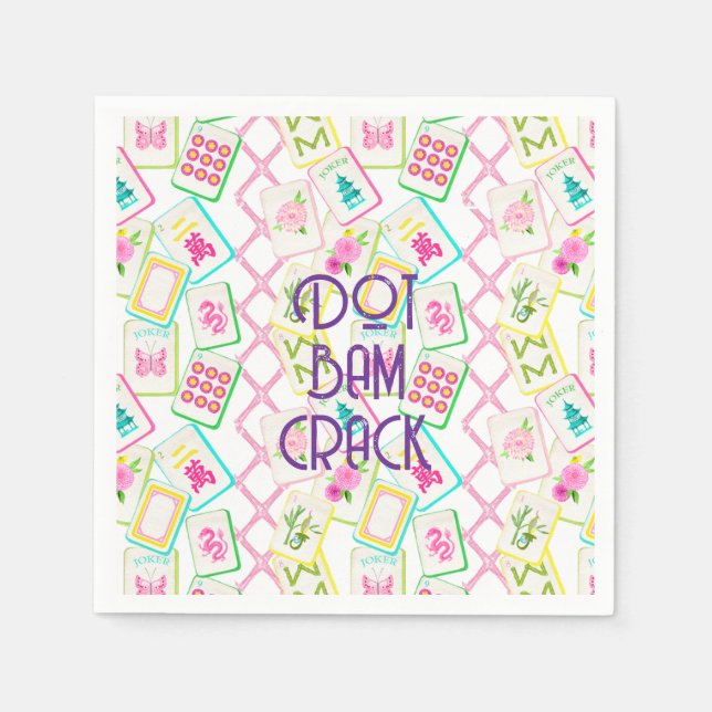 MAHJONG COCKTAIL NAPKIN PAPPERSSERVETT (Framsidan)