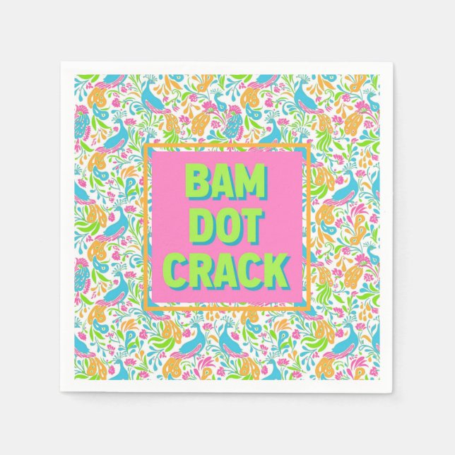 Mahjong Cocktail Napkins Pappersservett (Framsidan)