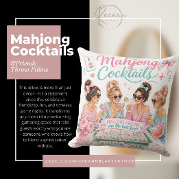 Mahjong Cocktails & Friends Fyrkantig Kudd Kudde
