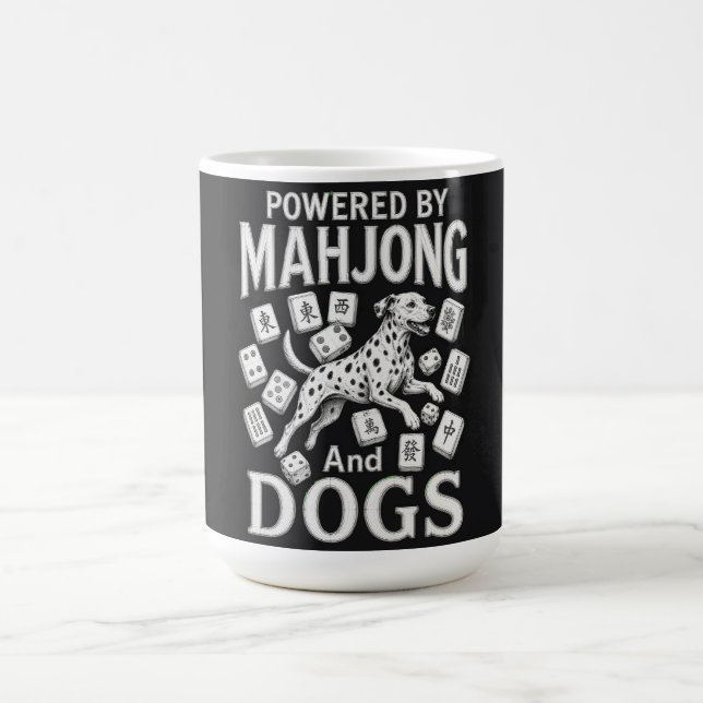Mahjong & Dalmatiner Hund Älskare Present Kaffemugg (Center)