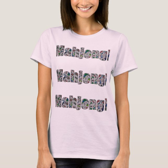 Mahjong Dam-T-Shirt T Shirt (Framsida)