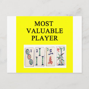 MAHJONG, den mest värdefulla spelaren Vykort