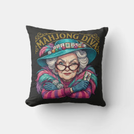 Mahjong Diva Funny Women's Kudde