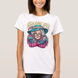 Mahjong Diva Funny Women's T Shirt