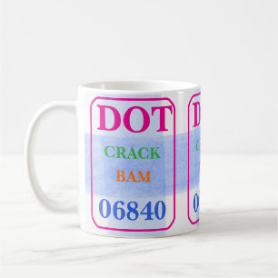 Mahjong Dot Crack Bam Djärva färger Vattenfärg Khe Kaffemugg