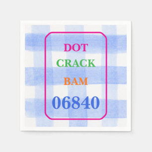 Mahjong Dot Crack Bam Vattenfärg Gingham Pappersservett