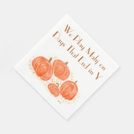 Mahjong Dot Crack Bam Watercolor Pumpkins Pappersservett