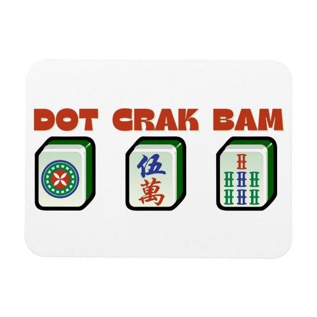 Mahjong Dot Crak Bam Magnet (Horisontell)
