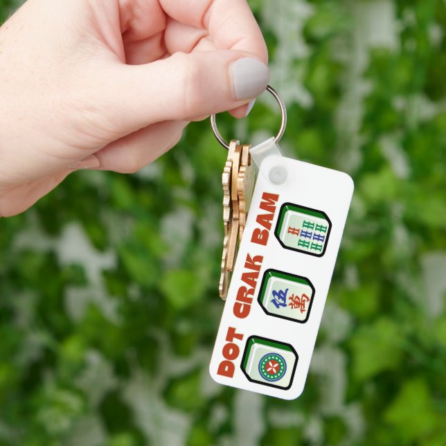 Mahjong Dot Crak Bam Nyckelring (Hand)