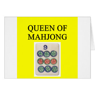 MAHJONG-drottning Hälsningskort
