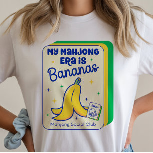 Mahjong Era Banan Skal Spel Brick T-Shirt