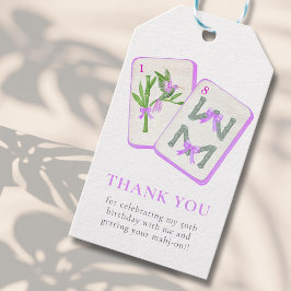 Mahjong-fest Presentetikett