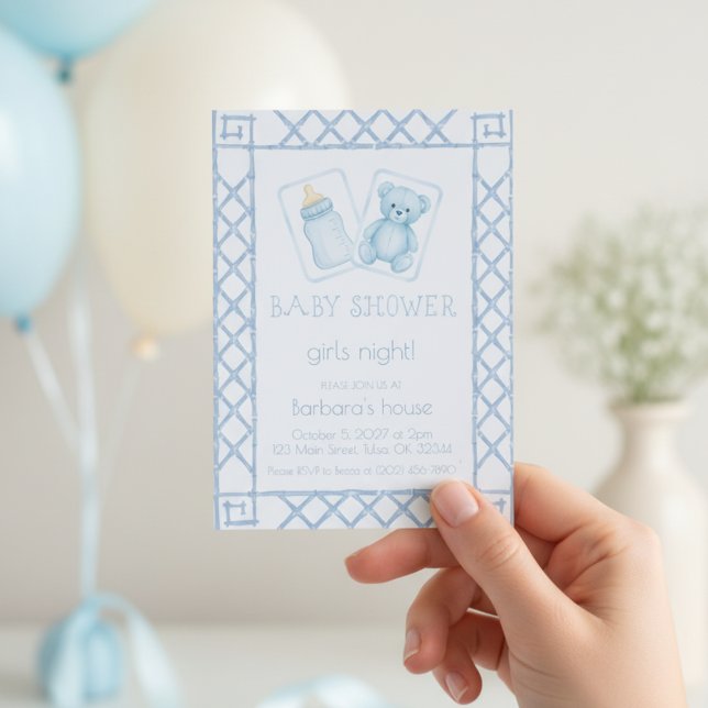 mahjong-festälskare Grön Drakbambu Inbjudningar (Skapare uppladdad)