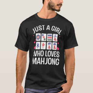 Mahjong for Girls Women China Mahjong Players T Shirt