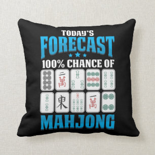Mahjong Forecast Mah Jong Boardmatch Älskare Kudde