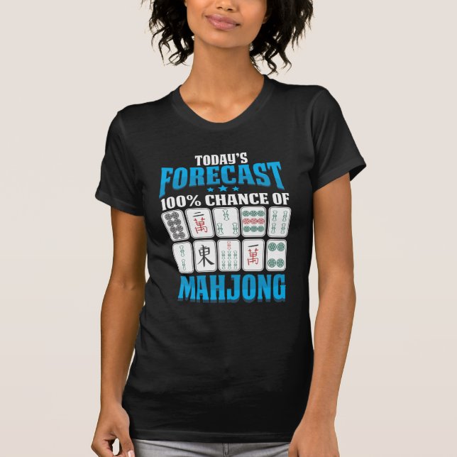 Mahjong Forecast Mah Jong Boardmatch Älskare T Shirt (Framsida)