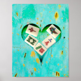 Mahjong fyller mitt hjärta poster
