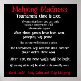 Mahjong galenhet Chinese Mahjong tournament poster