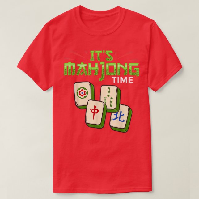 Mahjong Game Mah Jongg Online Player Tile T Shirt (Design framsida)
