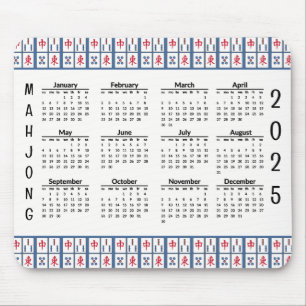 Mahjong Game Tiles 2025 Calendar Mousepad Musmatta