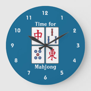 Mahjong Game Tiles Design Acrylic Wall Clock Stor Klocka