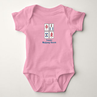 Mahjong Game Tiles Design Baby Shirt Bodydräkt T