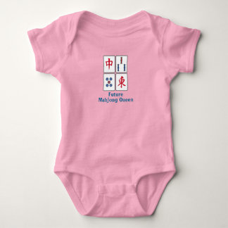 Mahjong Game Tiles Design Baby Shirt Bodydräkt T Shirt