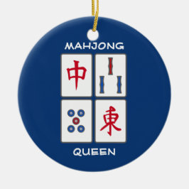 Mahjong Game Tiles Design Ceramic Ornament