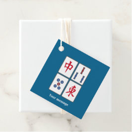 Mahjong Game Tiles Design Gåvor Etiketter