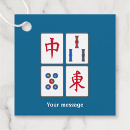 Mahjong Game Tiles Design Gåvor Etiketter