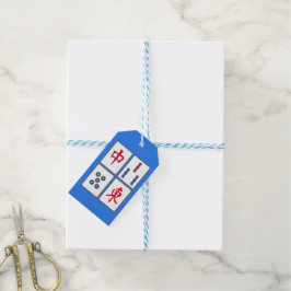 Mahjong Game Tiles Design Gift Card Presentetikett